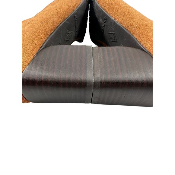 Donald Pliner Women's Angel Suede Sock Heeled Bootie Biscotti Sz 5 - Picture 10 of 11